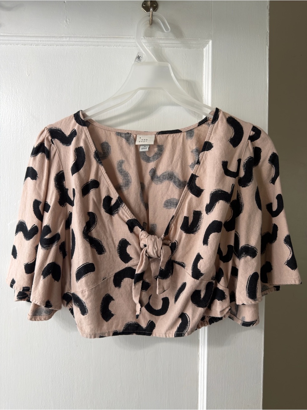Tie Front Crop Shirt